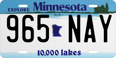 MN license plate 965NAY