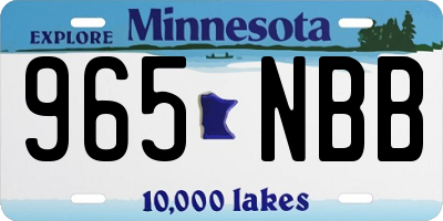 MN license plate 965NBB