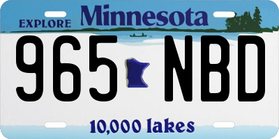 MN license plate 965NBD