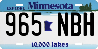 MN license plate 965NBH
