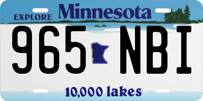 MN license plate 965NBI