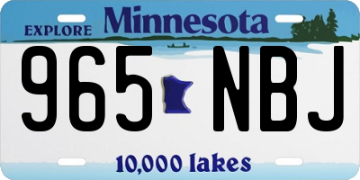 MN license plate 965NBJ