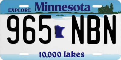MN license plate 965NBN