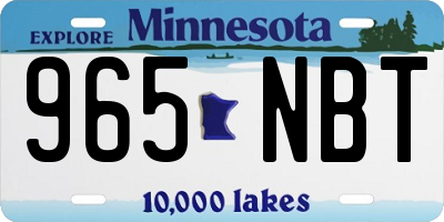 MN license plate 965NBT
