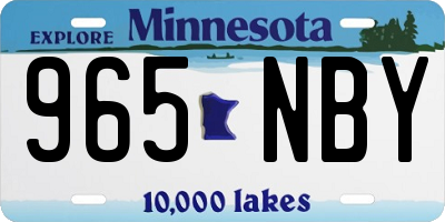 MN license plate 965NBY