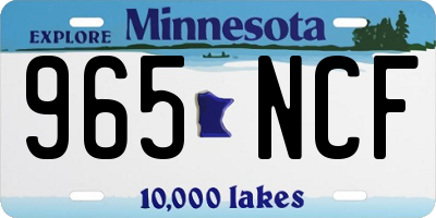 MN license plate 965NCF