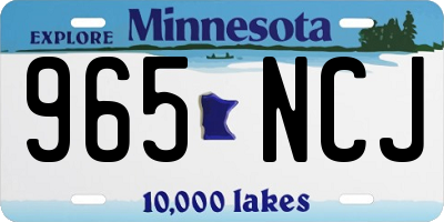 MN license plate 965NCJ