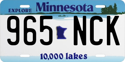 MN license plate 965NCK