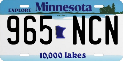 MN license plate 965NCN
