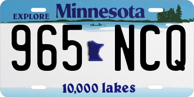 MN license plate 965NCQ