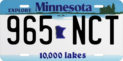MN license plate 965NCT