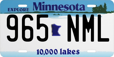 MN license plate 965NML