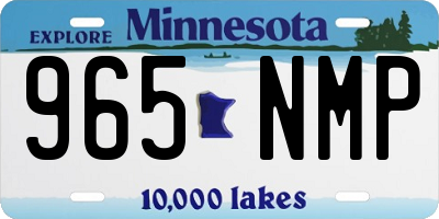 MN license plate 965NMP