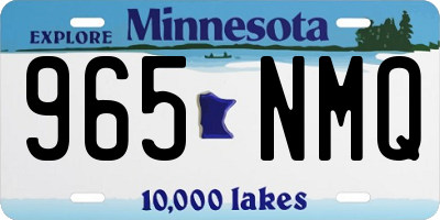 MN license plate 965NMQ