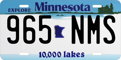 MN license plate 965NMS