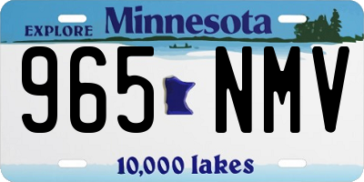 MN license plate 965NMV
