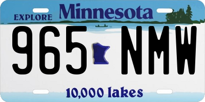 MN license plate 965NMW