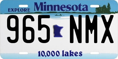 MN license plate 965NMX