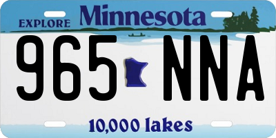 MN license plate 965NNA