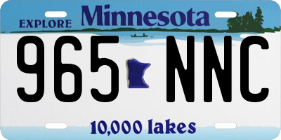MN license plate 965NNC