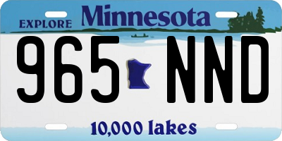 MN license plate 965NND