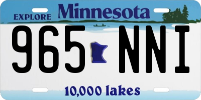 MN license plate 965NNI