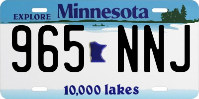 MN license plate 965NNJ
