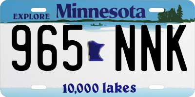 MN license plate 965NNK