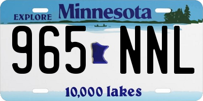 MN license plate 965NNL