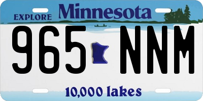 MN license plate 965NNM