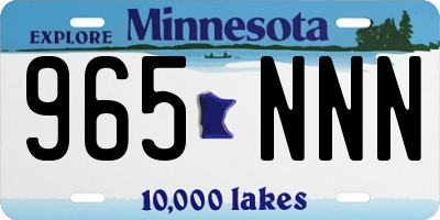 MN license plate 965NNN