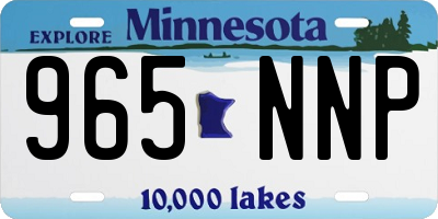 MN license plate 965NNP