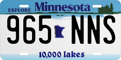 MN license plate 965NNS