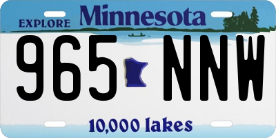 MN license plate 965NNW