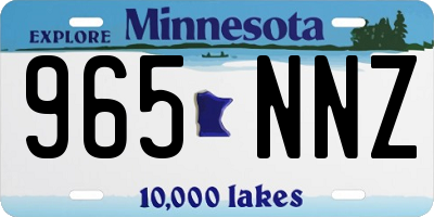 MN license plate 965NNZ