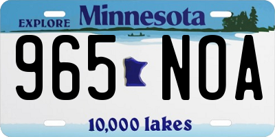 MN license plate 965NOA