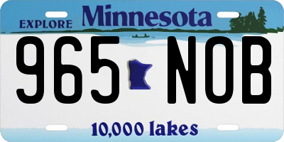 MN license plate 965NOB
