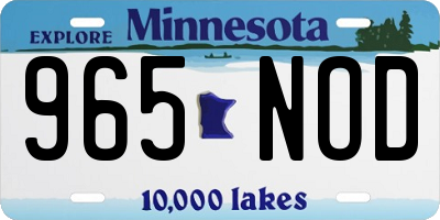 MN license plate 965NOD