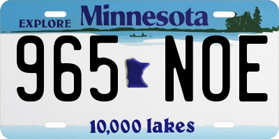 MN license plate 965NOE