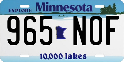MN license plate 965NOF