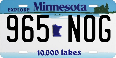 MN license plate 965NOG