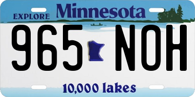 MN license plate 965NOH