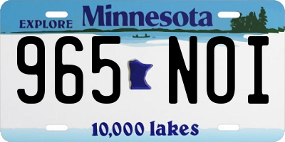 MN license plate 965NOI