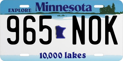 MN license plate 965NOK
