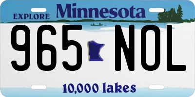 MN license plate 965NOL