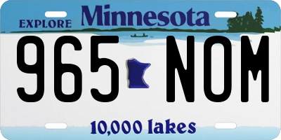 MN license plate 965NOM