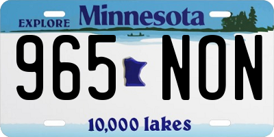 MN license plate 965NON