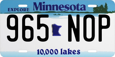 MN license plate 965NOP