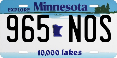 MN license plate 965NOS