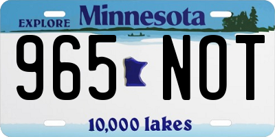 MN license plate 965NOT